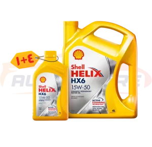 زيت موتور 15W50 شل 6000 كم 4لتر + لتر هدية - قطع غيار SHELL