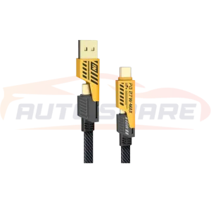 كابل شحن 4 في 1 بطول 1.2 متر مع USB A/USB C - قطع غيار FOX