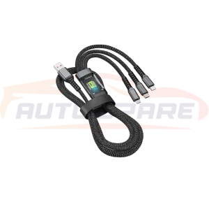 كابل شحن 3 في 1 USB to  Type - C- Micro - Lightning - قطع غيار FOX