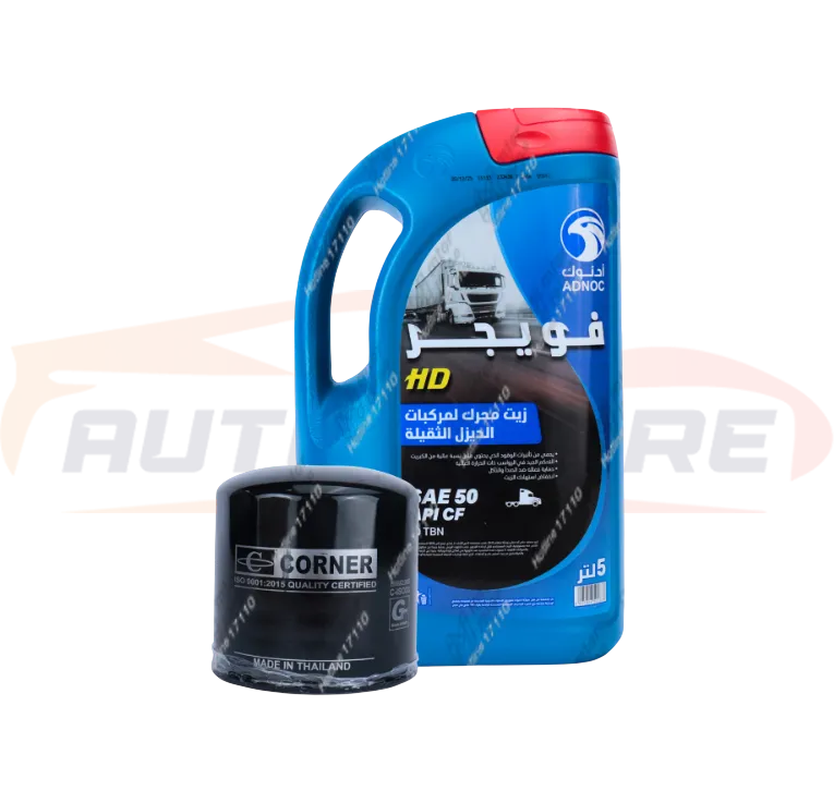 زيت موتور ديزل ادنوك فويجر 5 لتر + فلتر زيت هدية API CF SAE50 HD