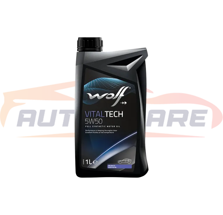 زيت ولف موتور 1لتر 10000كم VitalTech 5W50 API SN/CF