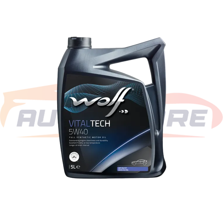 زيت ولف موتور 5لتر 10000كم VitalTech 5W40 API SN/CF