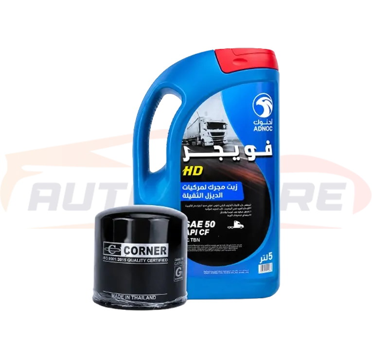 زيت موتور ديزل ادنوك فويجر 5 لتر + فلتر زيت هدية API CF SAE50 HD
