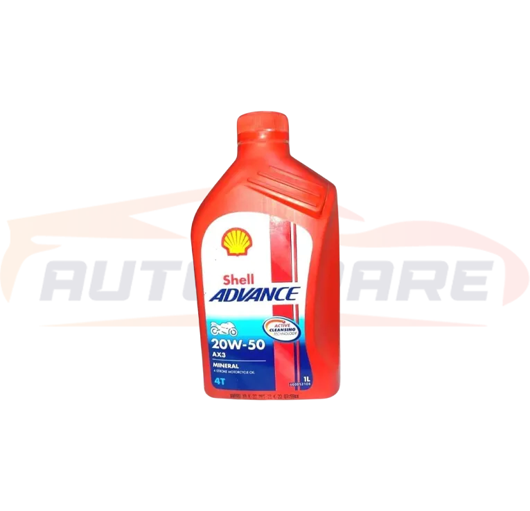 زيت موتور 20W50 شل ادفانس 1L API SN 3000 موتسيكلات