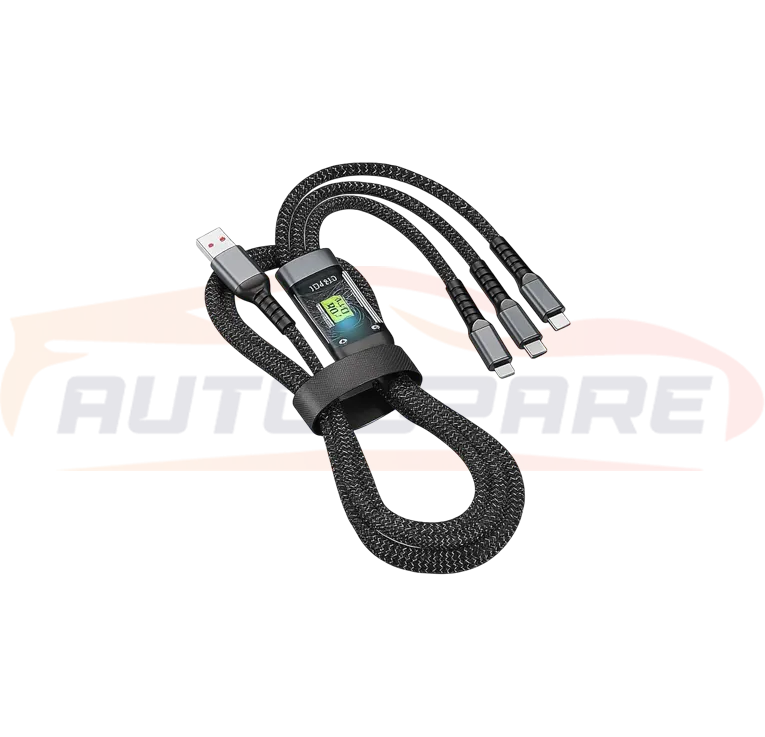 كابل شحن 3 في 1 USB to  Type - C- Micro - Lightning
